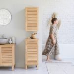 SOHO - Doğal Meşe Kaplama Sahil Evi Tarzı Banyo Dolabı 2'li Set