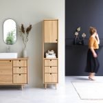 JONAK - Vintage Ahşap Banyo Dolabı & Rafı