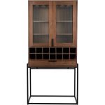 DIA - Doğal Ahşap Kaplama & Metal Modern Bar Dolabı & Şaraplık Ahşap