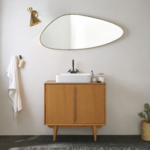 PORTOBELLO - Doğal Meşe Kaplama Vintage Banyo Lavabo Dolabı