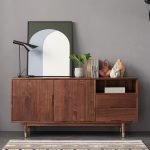 MID CENTURY - Doğal Ahşap Kaplama Konsol B