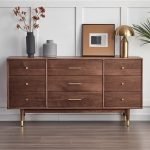 MID CENTURY - Doğal Ahşap Kaplama Konsol A
